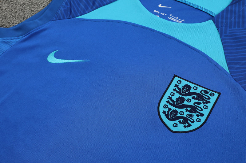 Kit Treino Inglaterra Regata Azul Claro 2022-23 Camisa+Calção