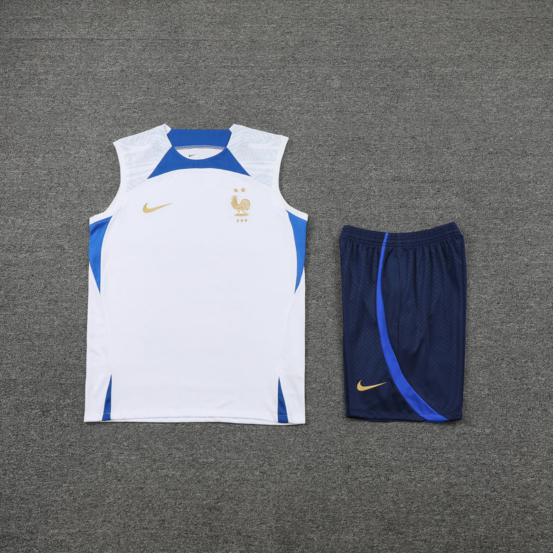 Kit Treino Regata França Branco 2022-23 Camisa+Calção+Pers.GTA V