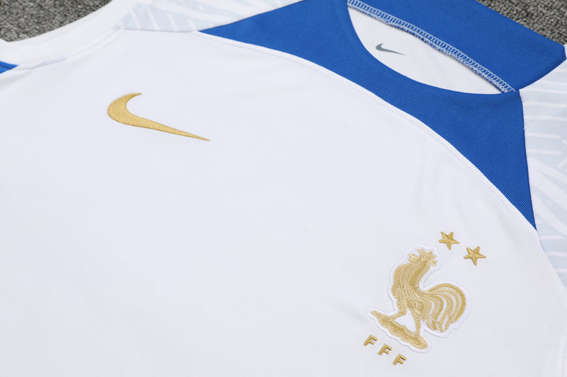 Kit Treino Regata França Branco 22/23 Camisa+Calção