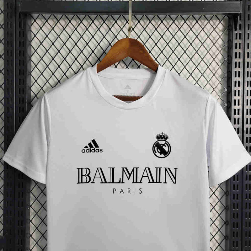 Camisa Fan Real Madrid Balmain Branca - 23/24