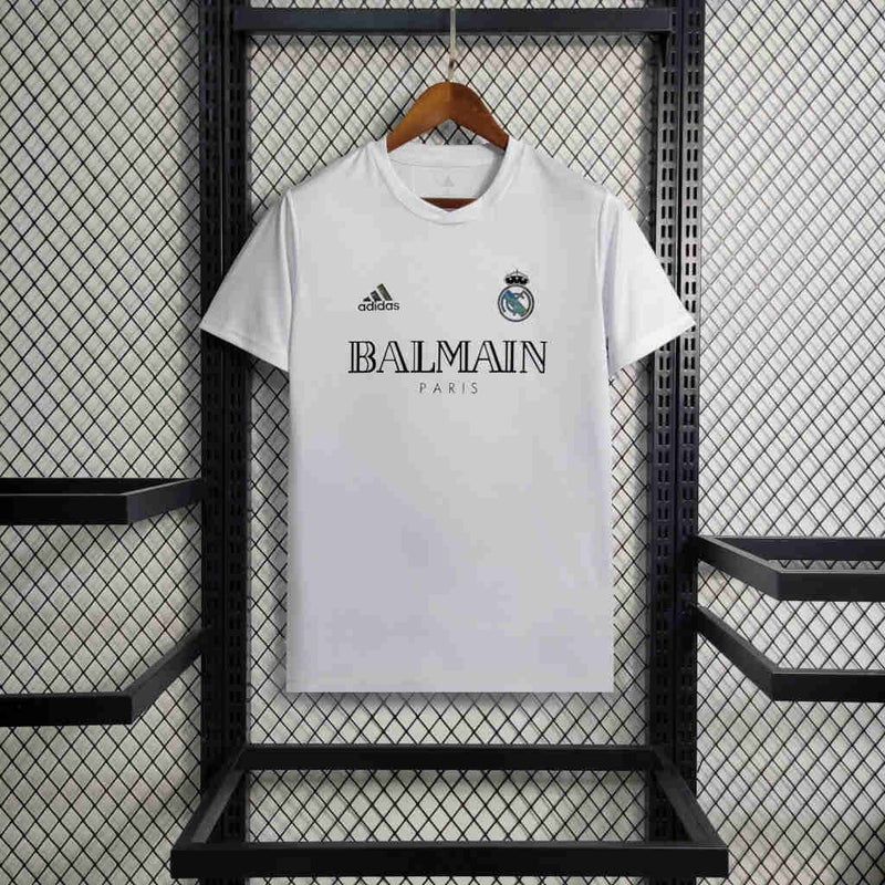 Camisa Fan Real Madrid Balmain Branca - 23/24