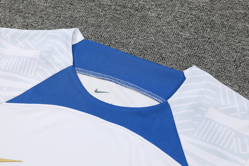 Kit Treino Regata França Branco 22/23 Camisa+Calção