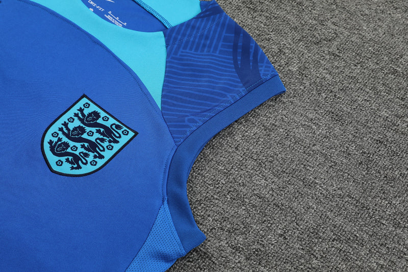 Kit Treino Inglaterra Regata Azul Claro 2022-23 Camisa+Calção