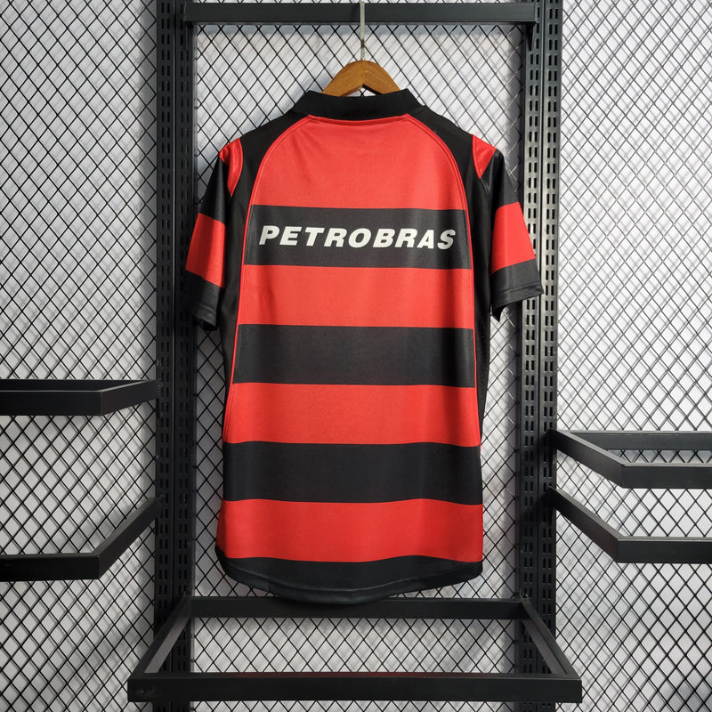 Camisa Retrô Flamengo I 2003/04 - Torcedor Masculina - Vermelho e Preto